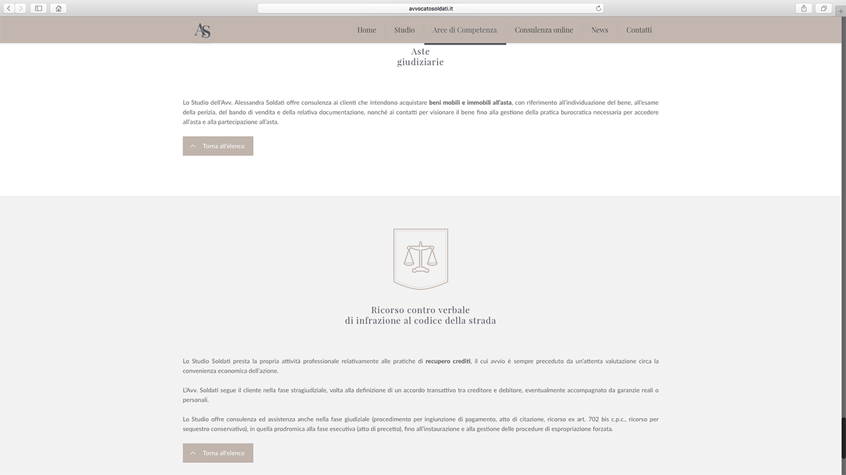 Realizzazione sito web per Avvocato di Mantova