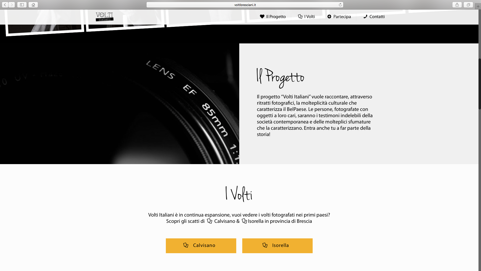 Realizzazione sito web per progetto Fotografico a Brescia